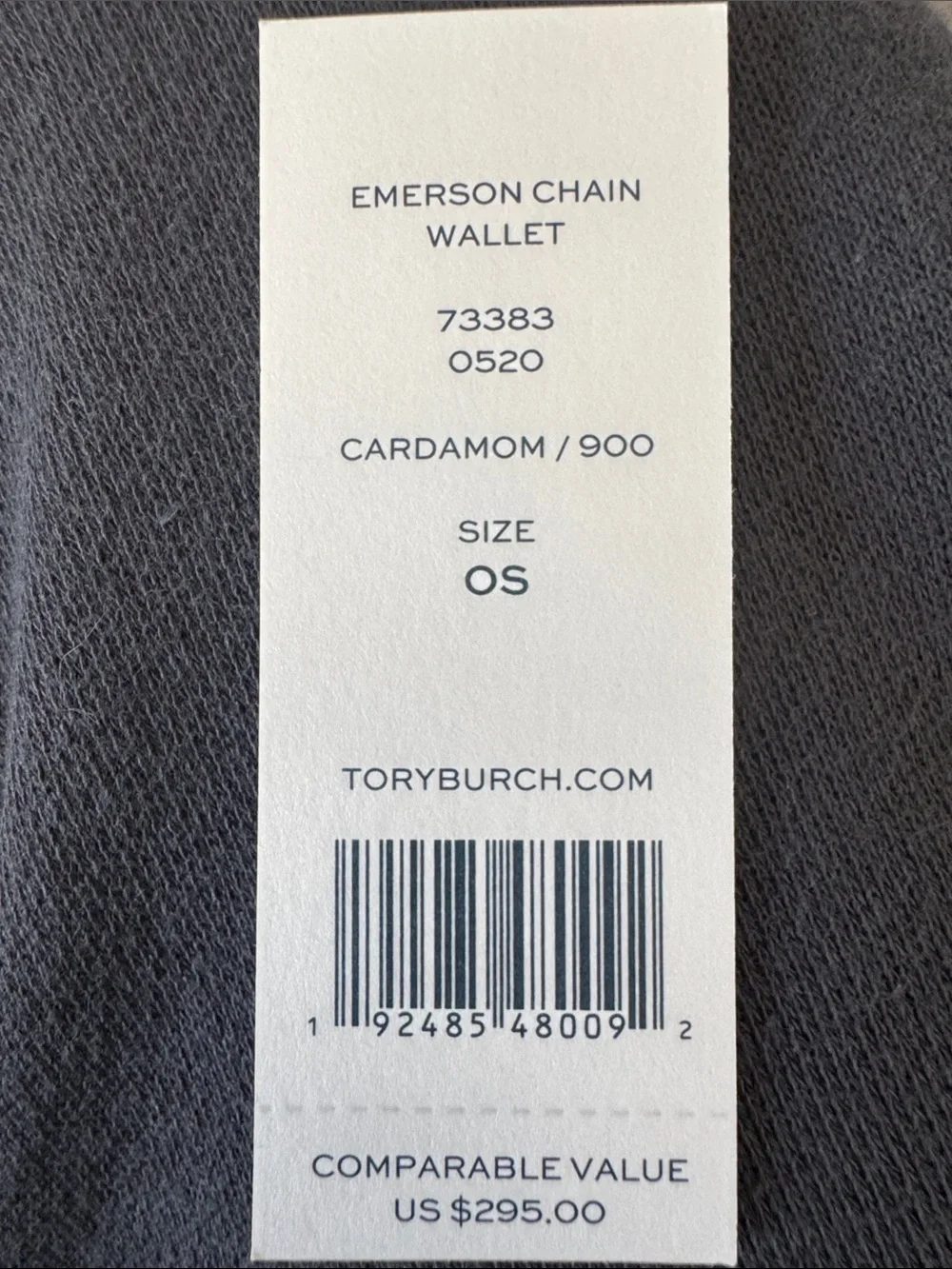 Tory Burch Emerson Leather Chain-Wallet Crossbody Bag Cardamom - Picture 12 of 12